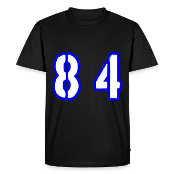 84 Number Symbol - Men's Premium Organic T-Shirt - black - Front - Nico (187cm)