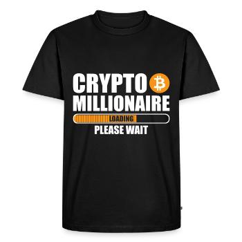 Crypto Investor Blockchain Bitcoin Gifts - Men's Premium Organic T-Shirt - black - Front - Nico (187cm)