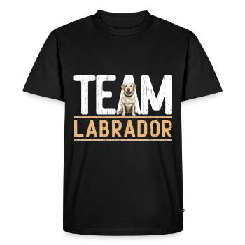Team Labrador Team Dog Labrador Motif - Men's Premium Organic T-Shirt - black - Front - Nico (187cm)