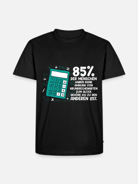 Mathe Mathematik Lehrer Rechner - Männer Premium Bio T-Shirt - Schwarz