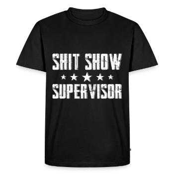 Superviseur de spectacle de merde - T-shirt Premium bio Homme - noir - Devant - Nico (187cm)