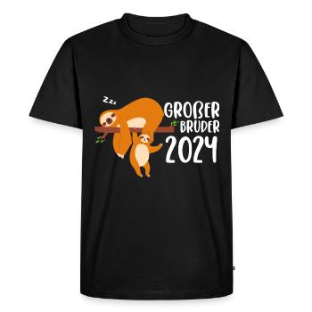 Big Brother 2024 Sloth - Men's Premium Organic T-Shirt - black - Front - Nico (187cm)