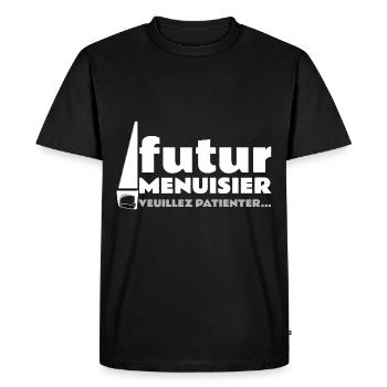 Futur Menuisier - T-shirt Premium bio Homme - noir - Devant - Nico (187cm)