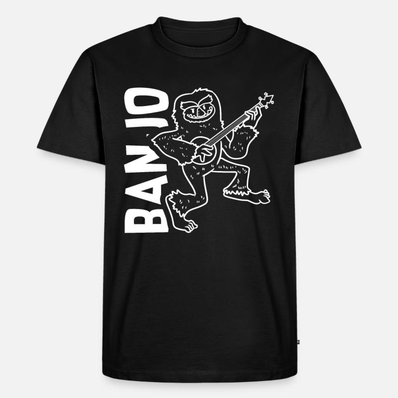 Banjo - Männer Premium Bio T-Shirt - Schwarz