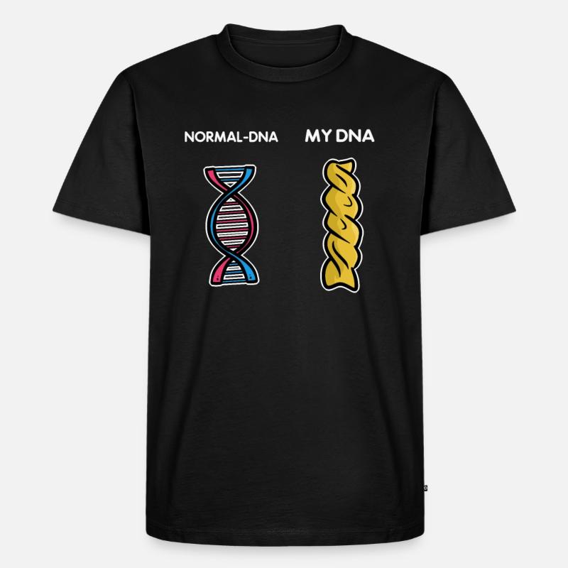 Pasta - Männer Premium Bio T-Shirt - Schwarz