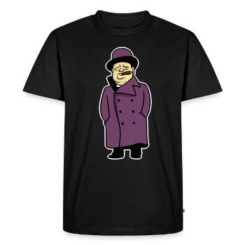 Winston Churchill - Men's Premium Organic T-Shirt - black - Front - Nico (187cm)