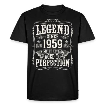 Legend 1959 Cadeau d’anniversaire vintage - T-shirt Premium bio Homme - noir - Devant - Nico (187cm)