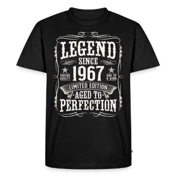 Legend 1967 Vintage Cadeau d’anniversaire - T-shirt Premium bio Homme - noir - Devant - Nico (187cm)