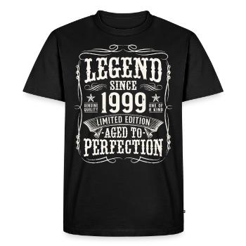 Legend 1999 Vintage Birthday Gift - Men's Premium Organic T-Shirt - black - Front - Nico (187cm)
