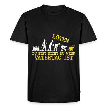 Soldering: You're not you when men's day - Men's Premium Organic T-Shirt - black - Front - Nico (187cm)