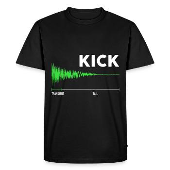 Drum Kick Sound Effect Drums - Men's Premium Organic T-Shirt - black - Front - Nico (187cm)