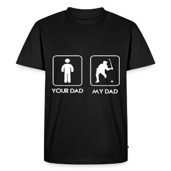 Père - père - père - mon père - T-shirt Premium bio Homme - noir - Devant - Nico (187cm)