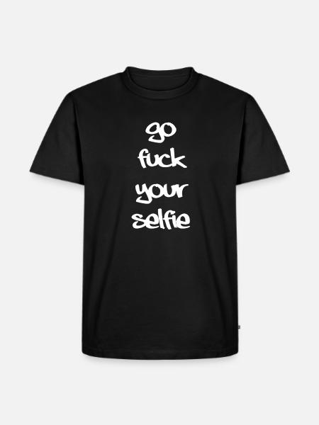 gå fuck din - Herre Premium økologisk T-shirt - sort