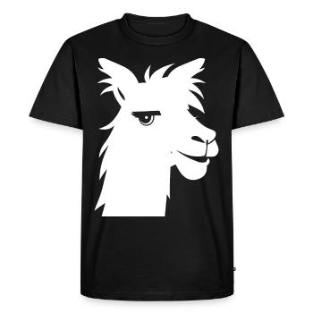 Funny Llama Silhouette Cheeky Fun Llamas - Men's Premium Organic T-Shirt - black - Front - Nico (187cm)
