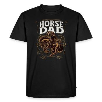 Chevaux papa Papa cheval - T-shirt Premium bio Homme - noir - Devant - Nico (187cm)