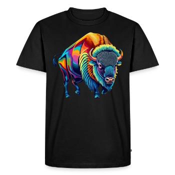 Bison - Men's Premium Organic T-Shirt - black - Front - Nico (187cm)