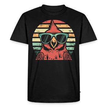 Cardinal Vogel Cardinal Rouge - T-shirt Premium bio Homme - noir - Devant - Nico (187cm)