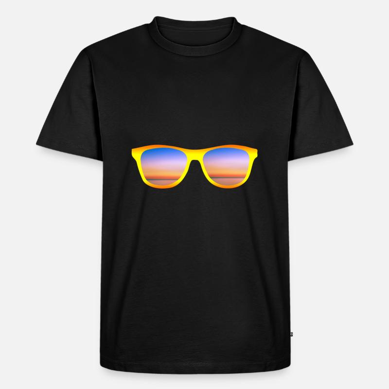 Sonnenbrille - Männer Premium Bio T-Shirt - Schwarz