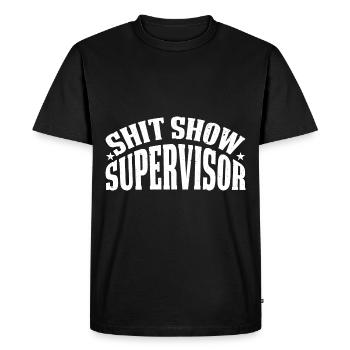 Superviseur de spectacle de merde - T-shirt Premium bio Homme - noir - Devant - Nico (187cm)