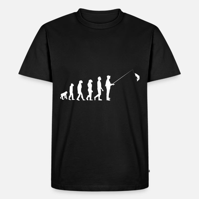 Evolution Pêcheur - Pêche - T-shirt Premium bio Homme - noir