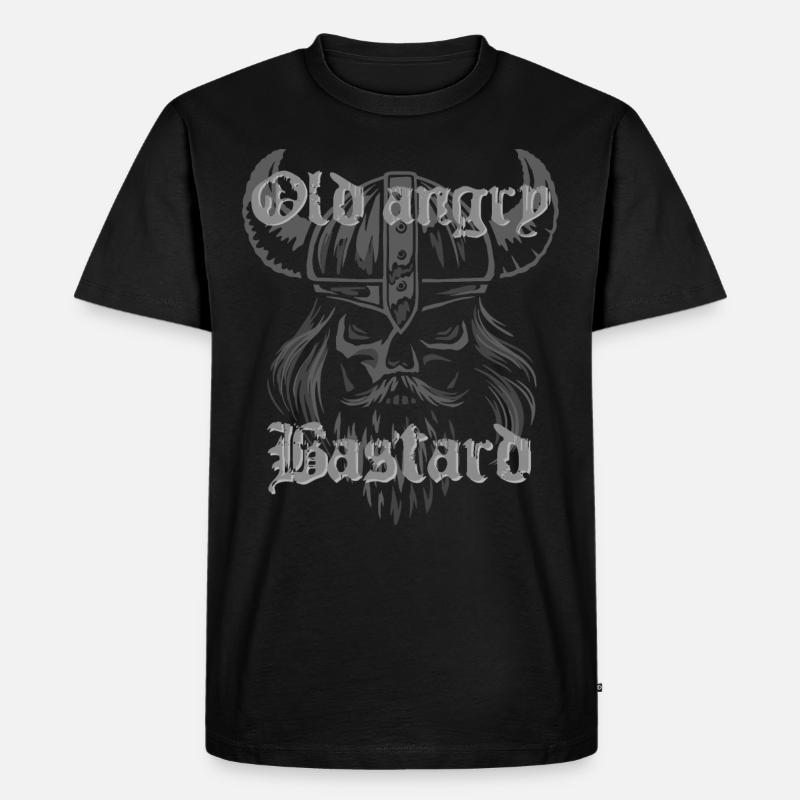 Old angry Bastard - Männer Premium Bio T-Shirt - Schwarz
