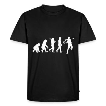 Evolution du tennis - T-shirt Premium bio Homme - noir - Devant - Nico (187cm)