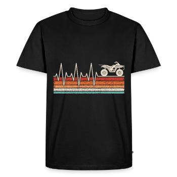Battement de cœur d’un pilote de quad - T-shirt Premium bio Homme - noir - Devant - Nico (187cm)