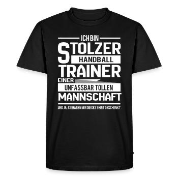 Entraîneur de handball cadeau pour l’entraîneur - T-shirt Premium bio Homme - noir - Devant - Nico (187cm)