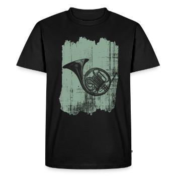instrument corne - T-shirt Premium bio Homme - noir - Devant - Nico (187cm)