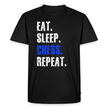 échecs - T-shirt Premium bio Homme - noir - Devant - Nico (187cm)