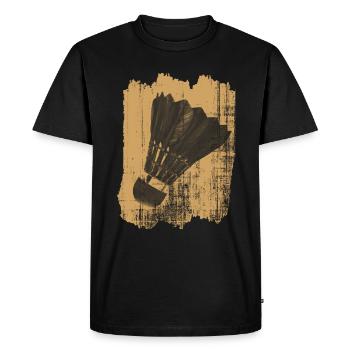 Badminton shuttlecock - Men's Premium Organic T-Shirt - black - Front - Nico (187cm)