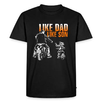 like dad so son - Men's Premium Organic T-Shirt - black - Front - Nico (187cm)