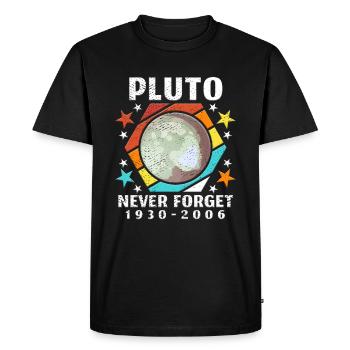 Pluton n'oublie jamais l'espace de la planète astronaute - T-shirt Premium bio Homme - noir - Devant - Nico (187cm)