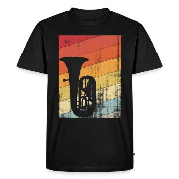 Instrument de tuba - T-shirt Premium bio Homme - noir - Devant - Nico (187cm)