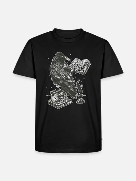 Rabe - Männer Premium Bio T-Shirt - Schwarz