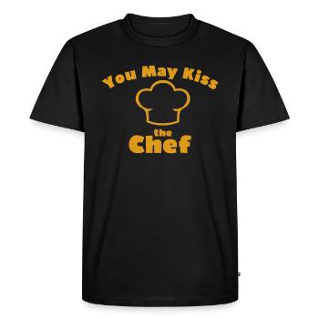 VOUS POUVEZ EMBRASSER LE CHEF - T-shirt Premium bio Homme - noir - Devant - Nico (187cm)