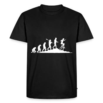 Unicycle Evolution - Men's Premium Organic T-Shirt - black - Front - Nico (187cm)