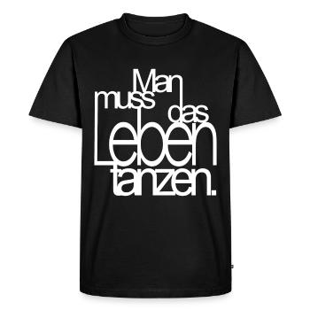 il faut danser la vie de Nietzsche - T-shirt Premium bio Homme - noir - Devant - Nico (187cm)