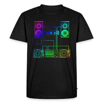 DJ setup two - Men's Premium Organic T-Shirt - black - Front - Nico (187cm)