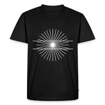Illusion d'optique Cadeau égal long parallèle - T-shirt Premium bio Homme - noir - Devant - Nico (187cm)