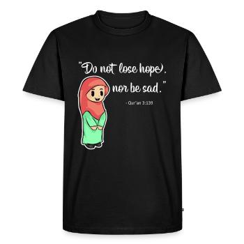 Coran Islam Citation Sure Prière Allah Cadeau Musulman - T-shirt Premium bio Homme - noir - Devant - Nico (187cm)