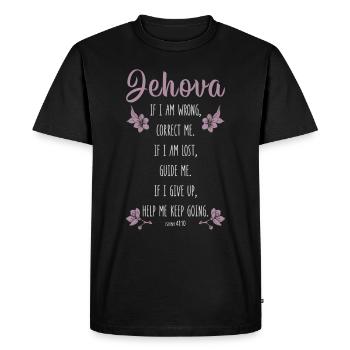 Témoin de Jéhovah Citation JHWH Un chrétien dit un cadeau - T-shirt Premium bio Homme - noir - Devant - Nico (187cm)