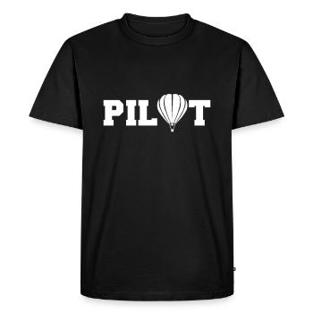 Cadeau de paroles de montgolfière en montgolfière - T-shirt Premium bio Homme - noir - Devant - Nico (187cm)