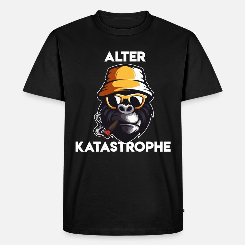 Alter Katastrophe Lustiger Katastrophe Spruch - Männer Premium Bio T-Shirt - Schwarz