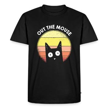 Sortez la souris de la souris en anglais drôle - T-shirt Premium bio Homme - noir - Devant - Nico (187cm)