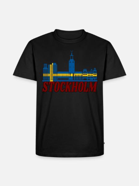 Sweden, Stockholm - Men's Premium Organic T-Shirt - black