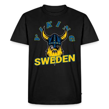 Suède, Vikings - T-shirt Premium bio Homme - noir - Devant - Nico (187cm)