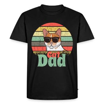 Best Cat Dad Ever Best Cat Dad Dad Kitten - Men's Premium Organic T-Shirt - black - Front - Nico (187cm)