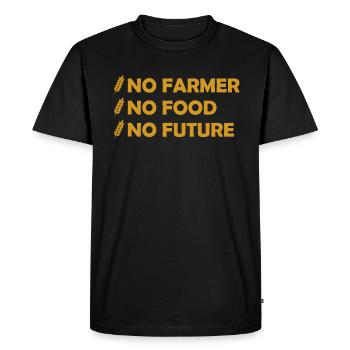 Ni fermier ni nourriture ni avenir - T-shirt Premium bio Homme - noir - Devant - Nico (187cm)