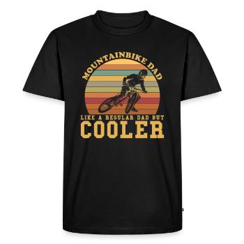 Mountainbike Dad - Männer Premium Bio T-Shirt - Schwarz - Vorne - Nico (187cm)